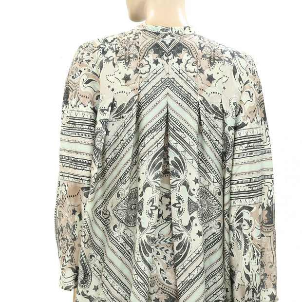 Odd Molly Anthropologie Floral Printed CoverUp Tunic Top