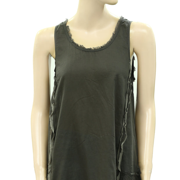 Odd Molly Anthropologie Ruffle Solid Tank Tunic Top