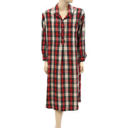 The Great The Vintage Sleeper Plaid Midi Dress