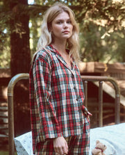The Great Buttondown Cotton Check Collared Flannel Plaid Shirt Top