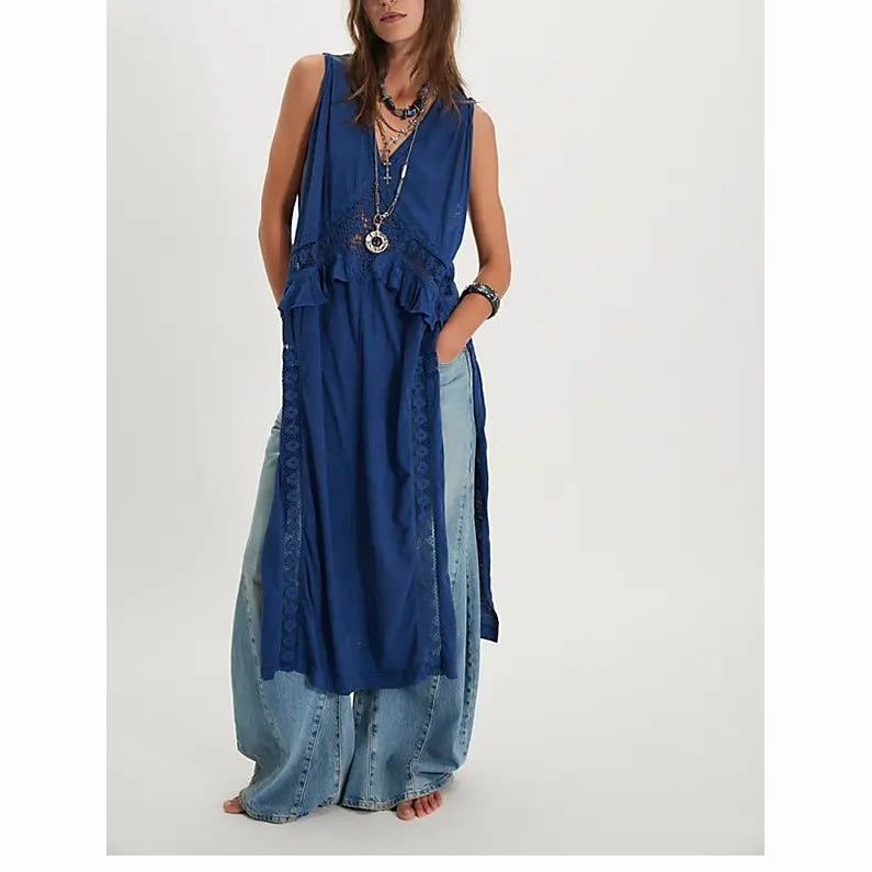Willow Maxi Top by Free People in Blue, Size: S Willow Maxi Top by Free People in Blue, Size: S