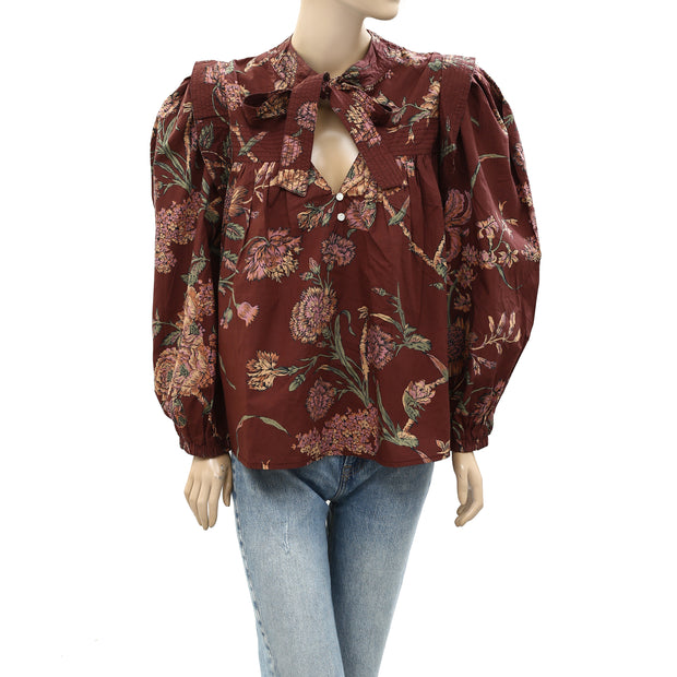Anthropologie Love The Label Floral Print Tunic Top
