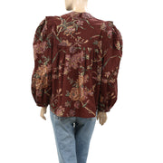 Anthropologie Love The Label Floral Print Tunic Top