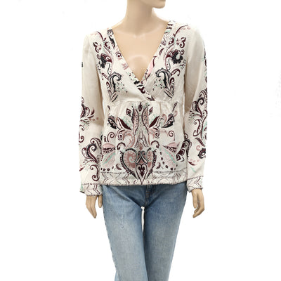 Odd Molly Anthropologie Floral Paisley Printed Shirt Top
