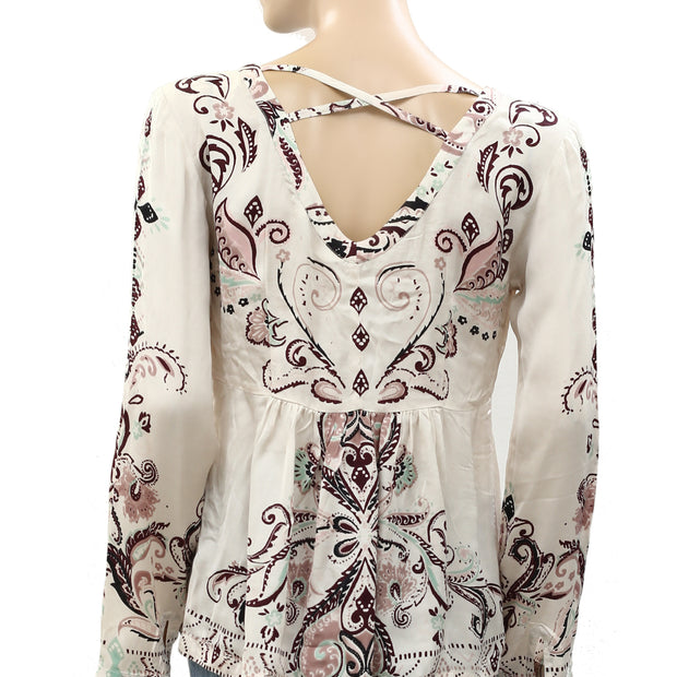 Odd Molly Anthropologie Floral Paisley Printed Shirt Top