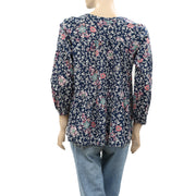Odd Molly Anthropologie Buttondown Floral Printed Tunic Top