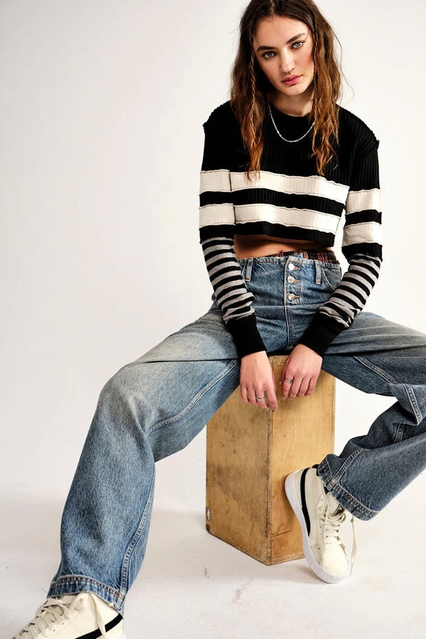 Free People We The Free Game On Micro Cropped Top