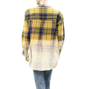 Free People We The Free Henley Plaid Tunic Top S