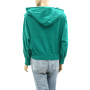 Anthropologie Pilcro Fabric Mix Hoodie Top