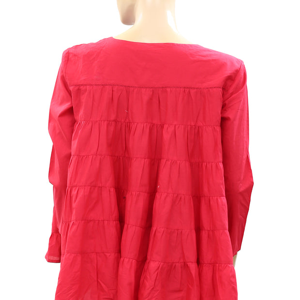 Merlette NYC Roos Tiered Solid Tunic Top