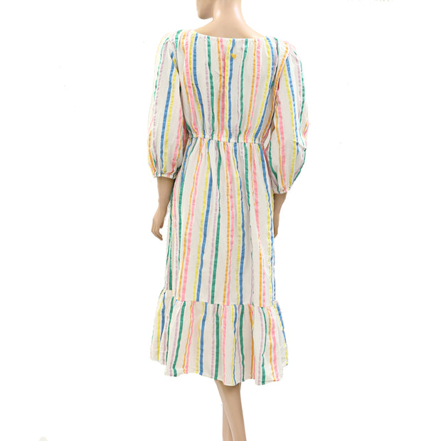 Kerri Rosenthal Harbor Stripe Midi Dress