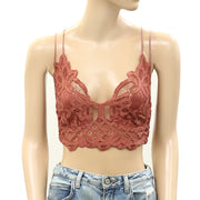 Free People FP One Adella Bralette Embroidered Lace Copper Cropped Top S