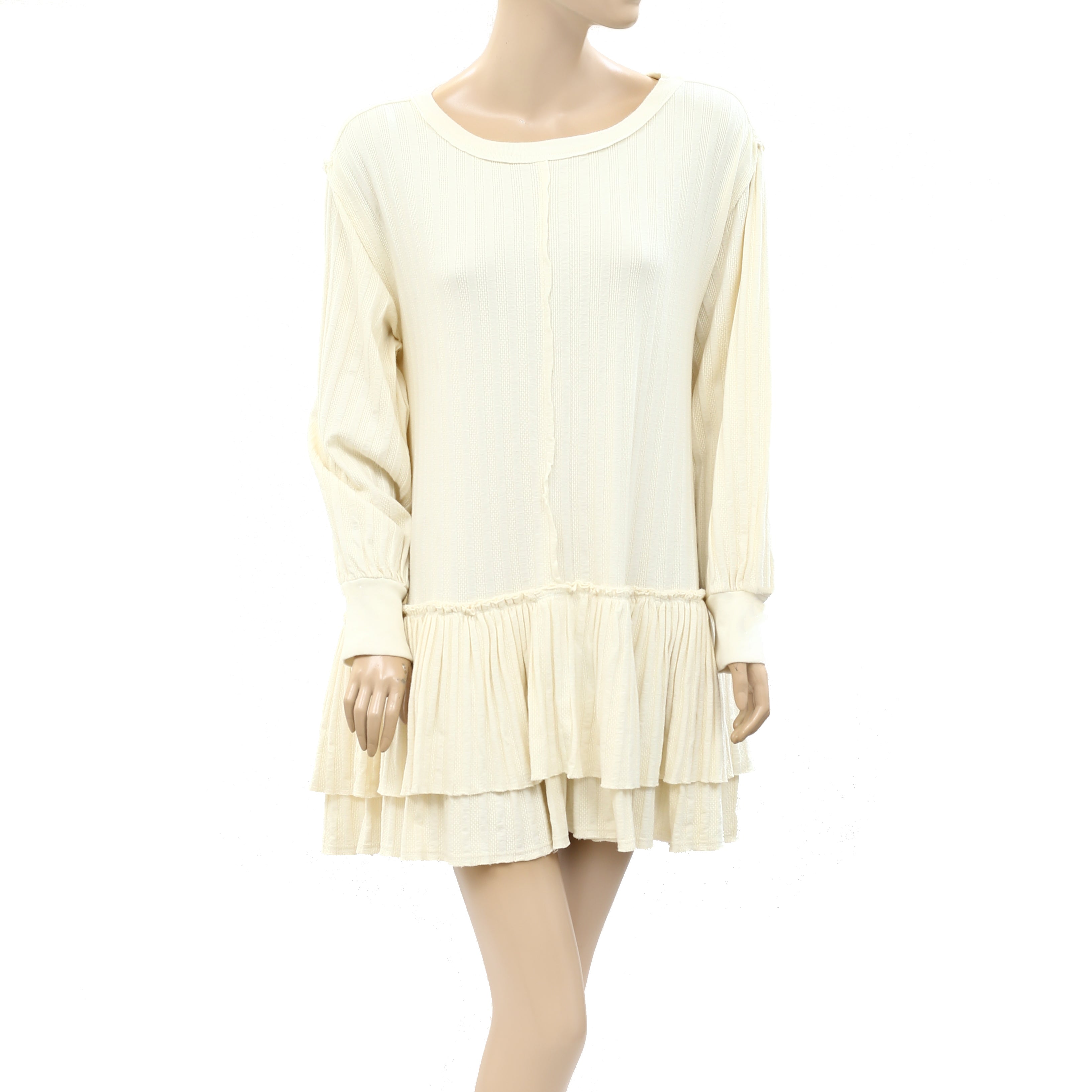 free people tiered mini dress In This Groove Mini Slip Tofu / XS