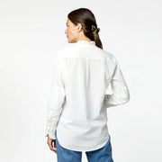 Kerri Rosenthal Mia Ruffle Cotton Shirt Tunic Top