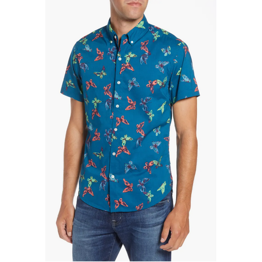 Bonobos Riviera Butterfly Printed Sport Buttondown Men's Shirt