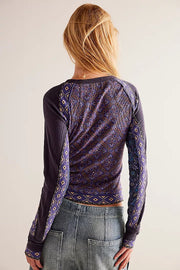 Free People We The Free Geo Bliss Tee Blouse Top