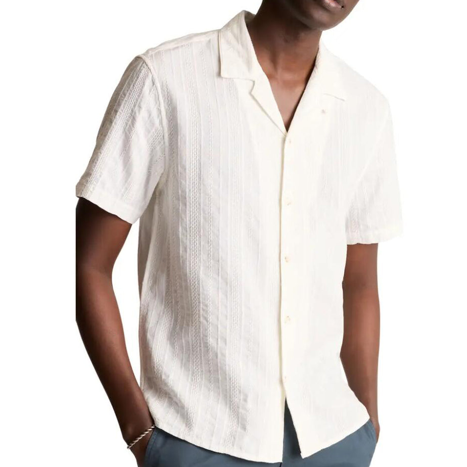 bonobos white dress shirt Bonobos White Seersucker Polka Dot Print Stretch Short Sleeve Shirt   Taelor.Style
