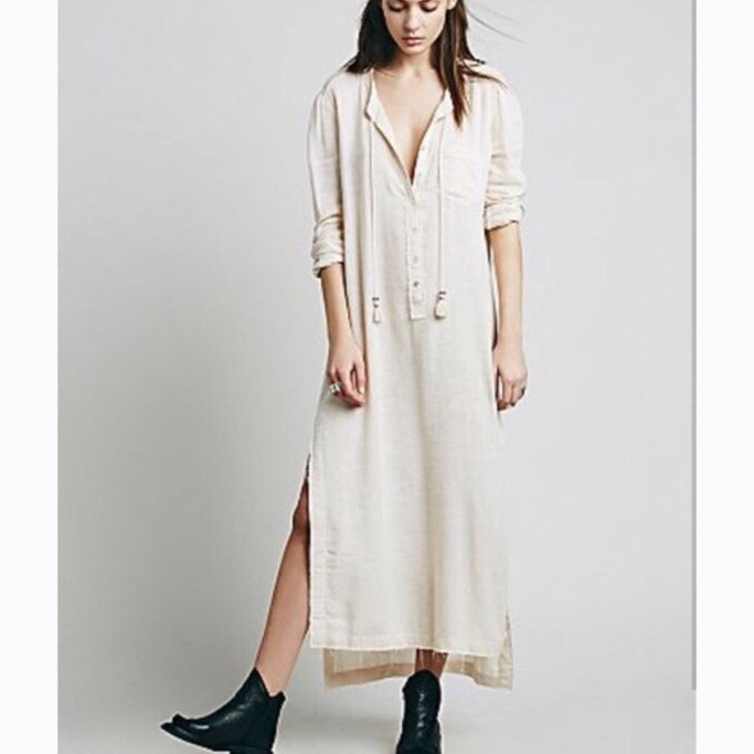 free people button down maxi dress Free People Knock Him Down Maxi Dress
