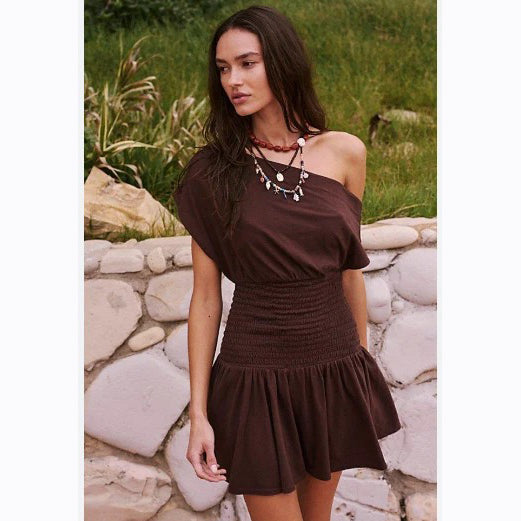 free people brown mini dress Free People Free-Est Scorching Hot Mini Dress – White Chocolate Couture