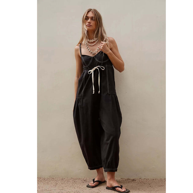 Free People City Sleek One-Piece Jumpsuit Dress S