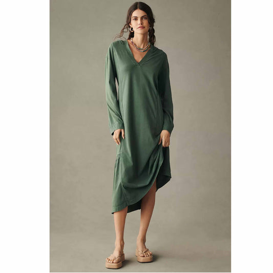 Daily Practice by Anthropologie Long-Sleeve Hooded Midi Dress