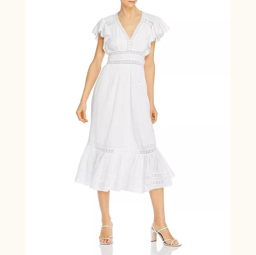 anthropologie white midi dress SAYLOR Shira – Chocolate Couture Maxi Sweater Dress: Hooded A bonafide beachside fave style_sequin SIZE:46