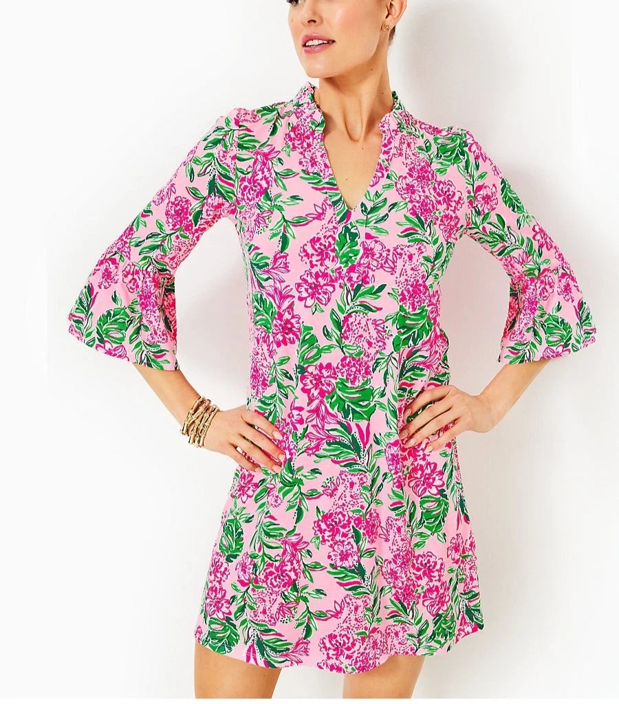 Lilly Pulitzer Hayes Conch Shell Ruffle Mini Dress