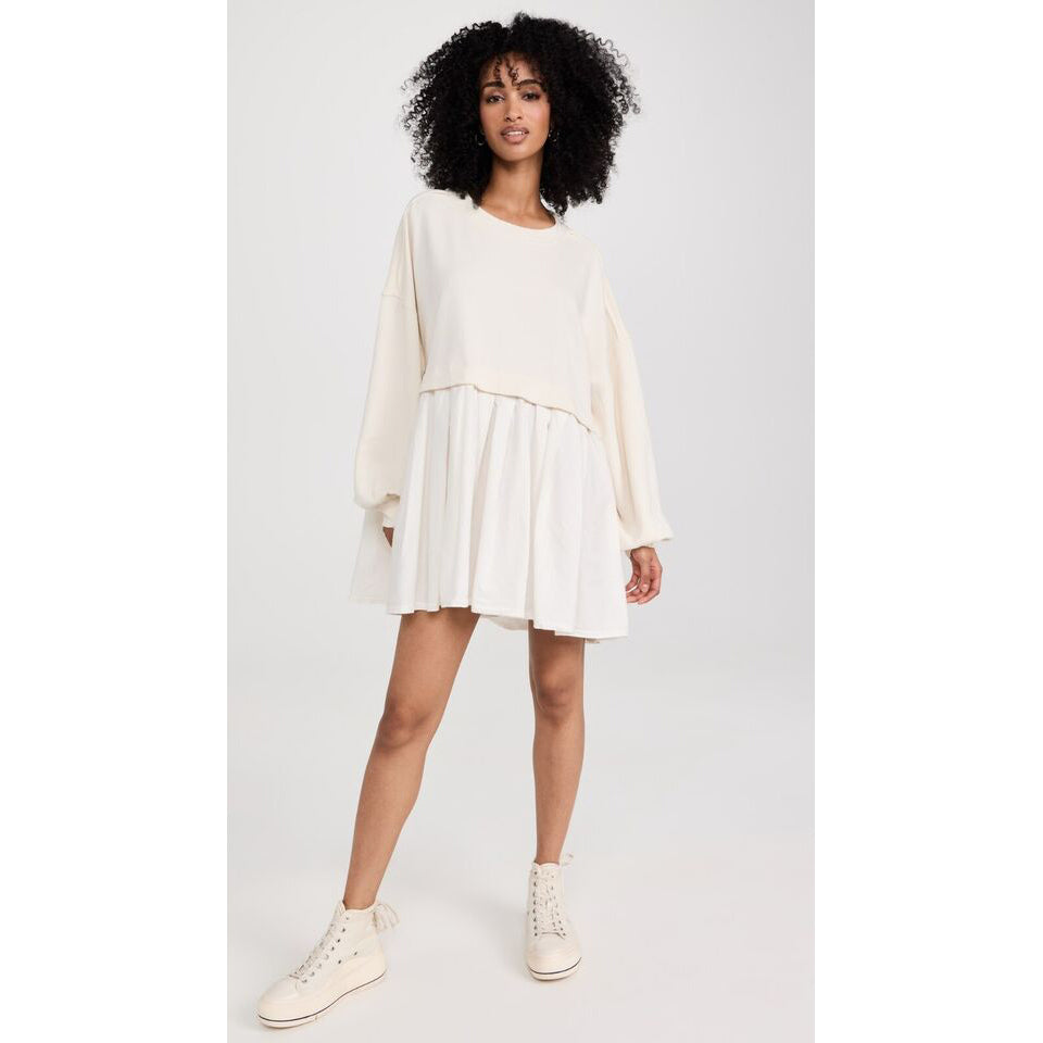 Free People Eleanor Sweatshirt Tunic Dress White Chocolate Couture Free People Eleanor Sweatshirt Tunic Dress White Chocolate Couture