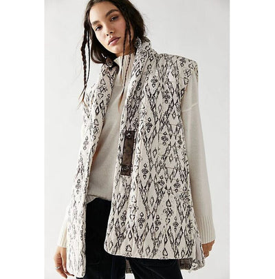 Free People We The Free Free Spirit Longline Vest Quilted Jacket Top