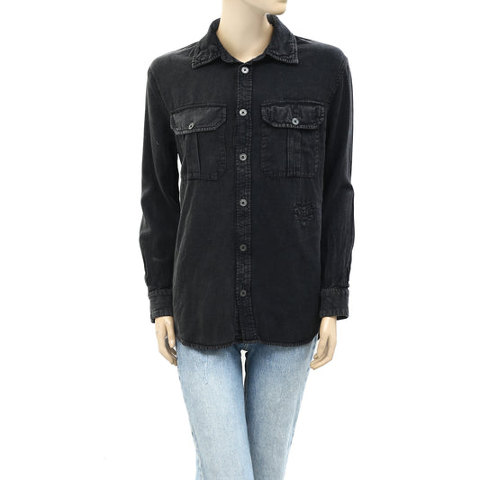 Zadig & Voltaire Long Sleeve Button Fastening Tunic Shirt