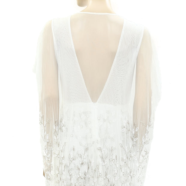 ASOS EDITION Embellished Cape Wedding Gown Maxi Dress