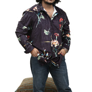 ASOS DESIGN Men's Casual Deep Floral Printed Shirt