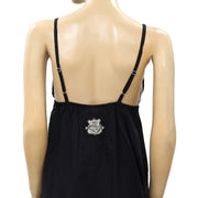 Odd Molly Anthropologie Lace Black Slip Mini Dress