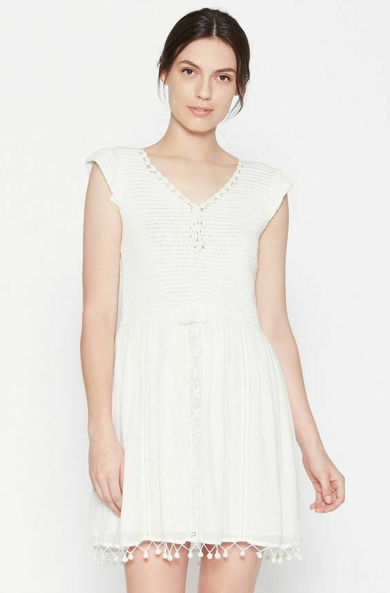 Joie Paxti Crochet Lace Mini Dress – White Chocolate Couture