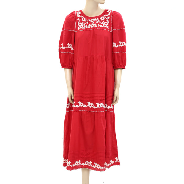 The Great Heirloom Red Midi Dress