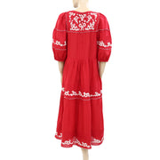 The Great Heirloom Red Midi Dress