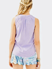 Lilly Pulitzer Essie Solid Blouse Tank Top