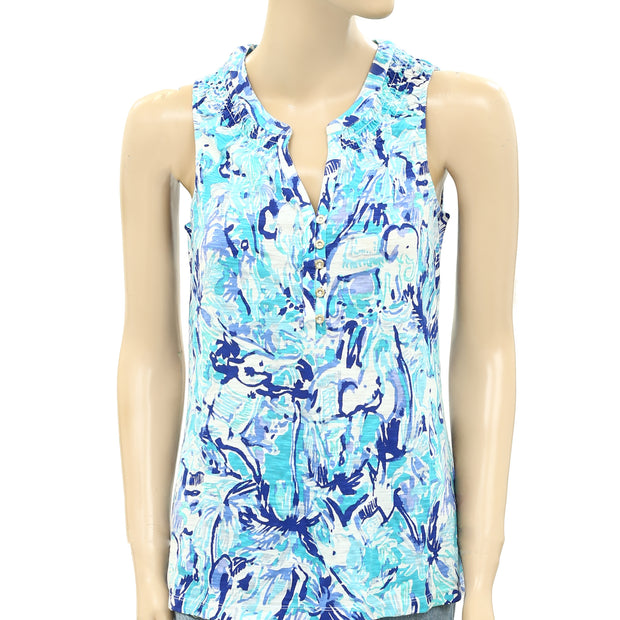 Lilly Pulitzer Essie Printed Tank Blouse Top