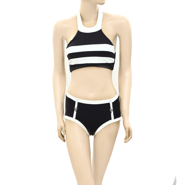Seafolly Block Party Bikini Tank Top & High Waist Pant 2 Pcs Set