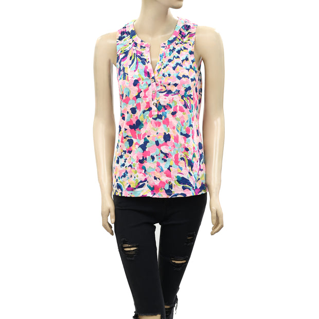 Lilly Pulitzer Breakwater Tint Party Wave Essie Tank Top