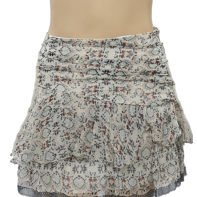 Ba&Sh Printed Mini Skirt w/ Tags S