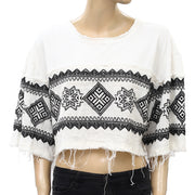 Urban Outfitters UO kennet Allover Embroidered Cropped Tee Top
