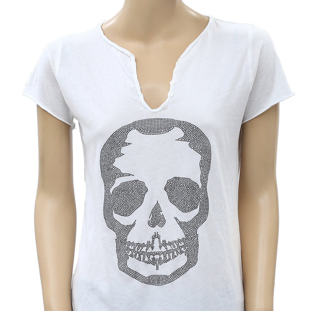 Zadig & Voltaire Tunisien MC Skull Studs T-Shirt Top