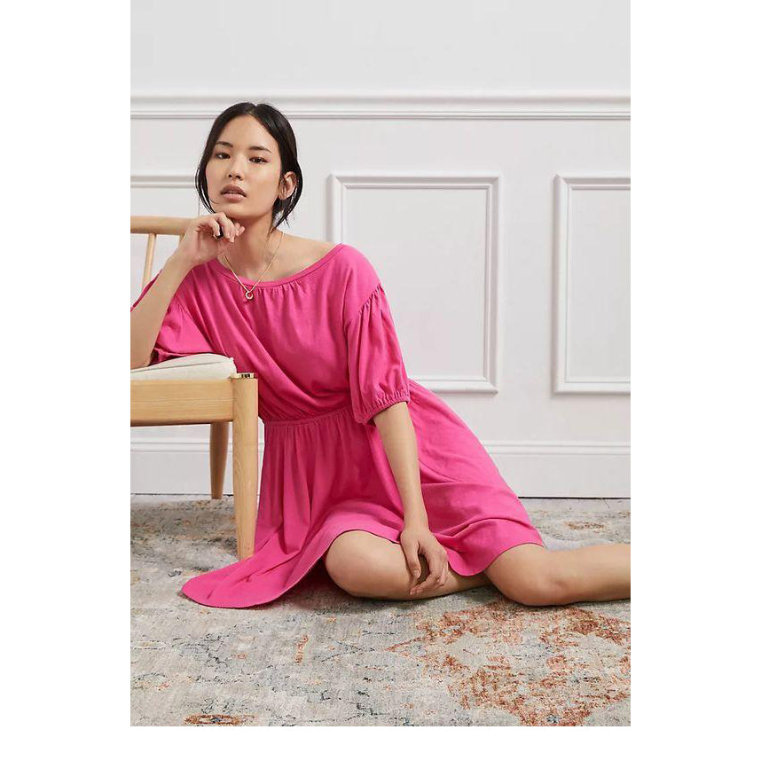 anthropologie pink mini dress Anthropologie Mare Mare Sleeveless Square-Neck Mini Dress Pink Sz Medium NWT