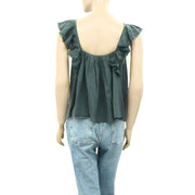 Sea New York Lace Sage Green Blouse Top