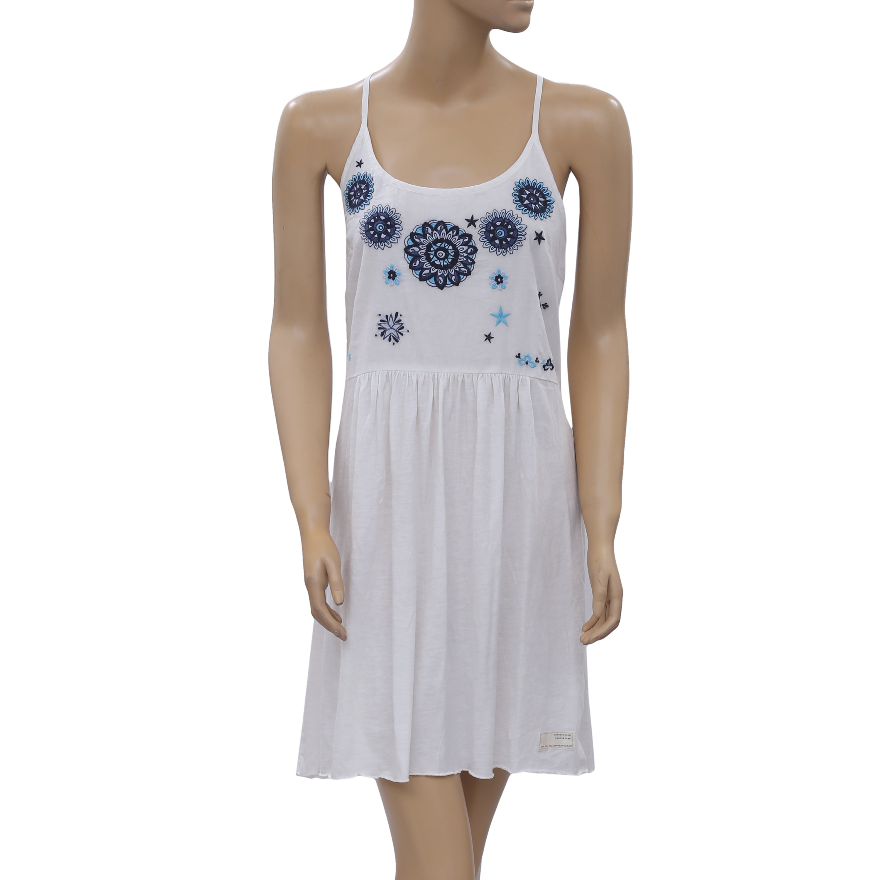 Odd Molly Anthropologie Floral Embroidered Slip Mini Dress – White  Chocolate Couture
