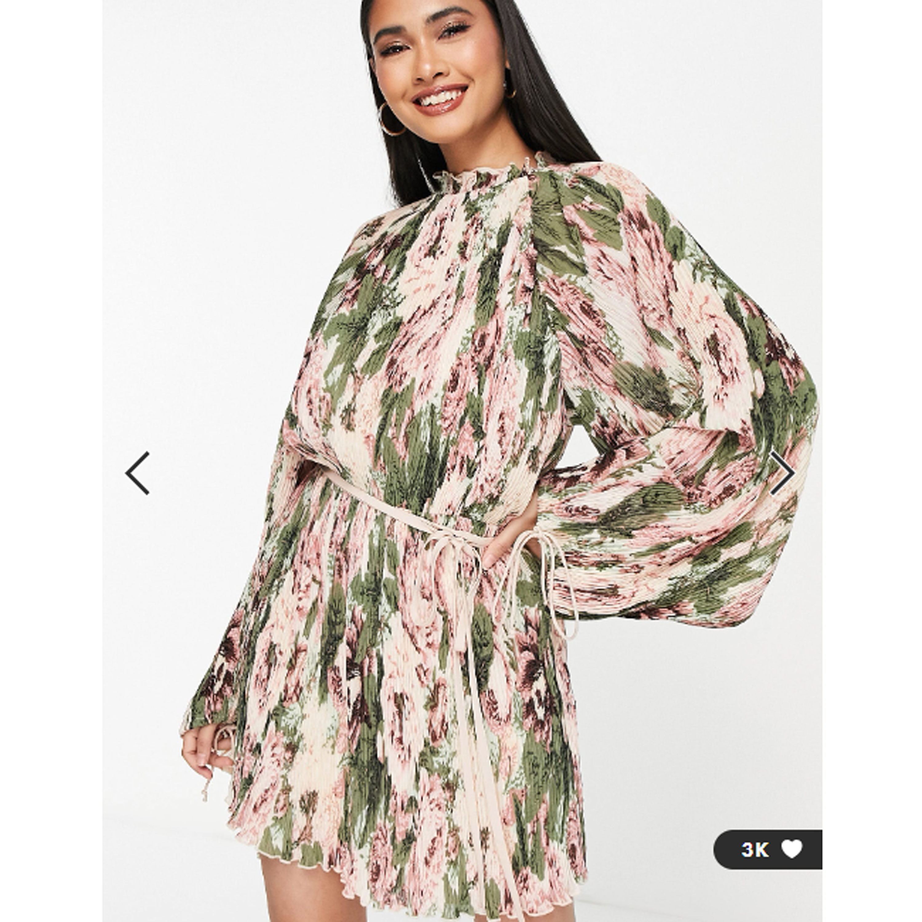 ASOS DESIGN Plisse Mini Dress – White Chocolate Couture