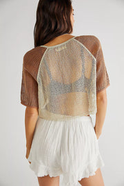 Free People We The Free At The Beach Tee Cropped Top