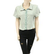 Free People We The Free Fifi Polo Shirt Cropped Top