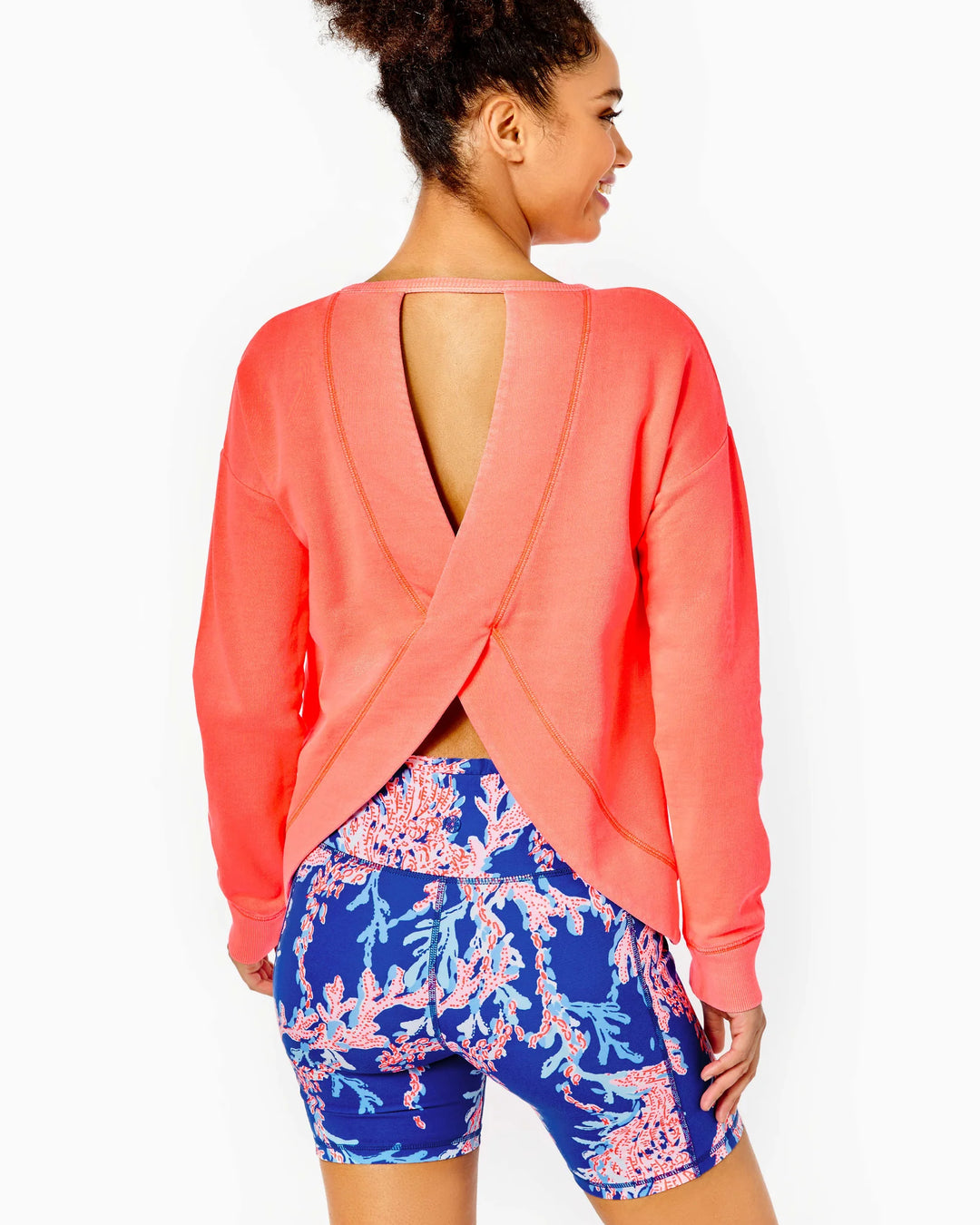 Lilly Pulitzer Luxletic Biscaya 交叉背套头衫